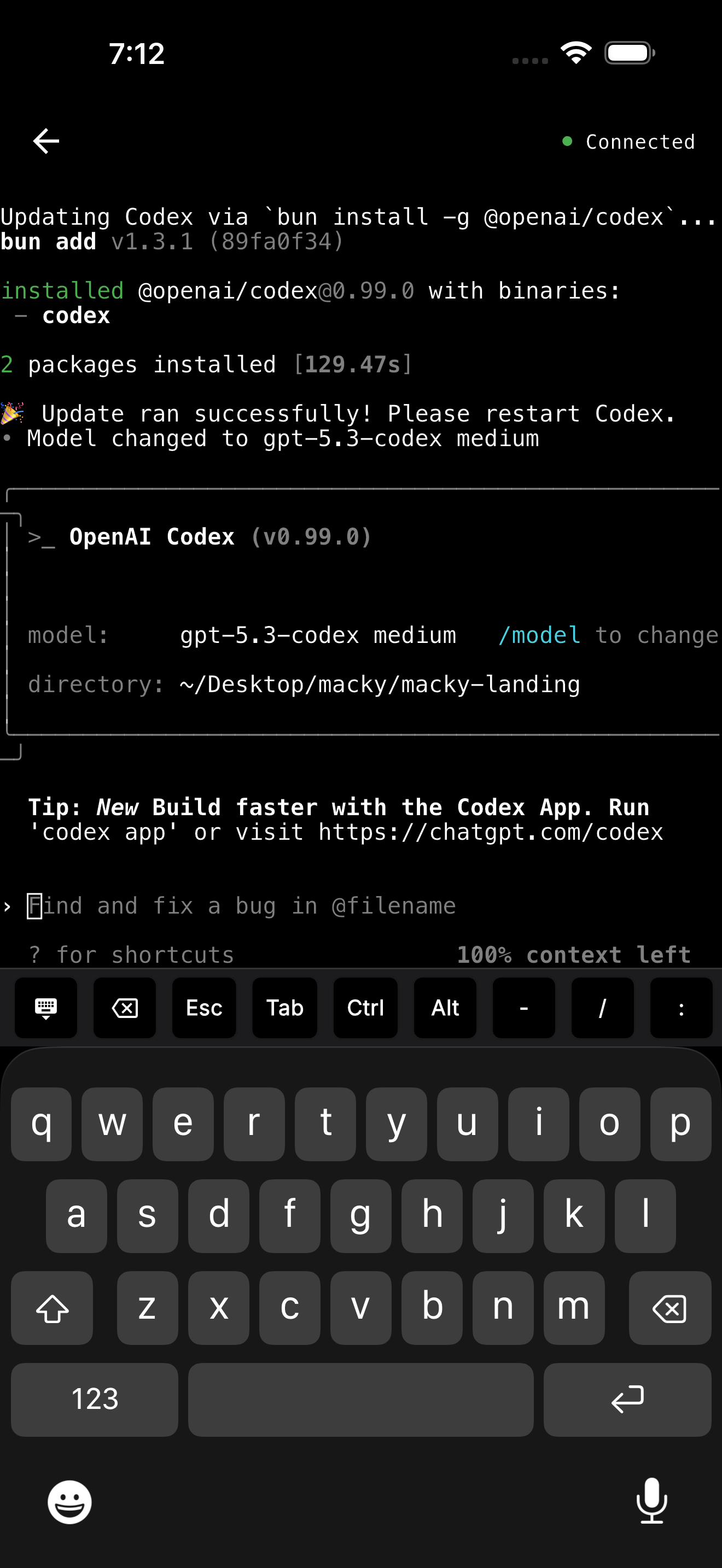 Codex on iPhone